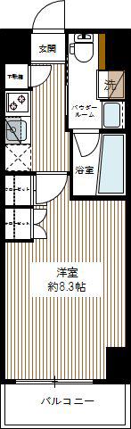 AXAS墨田ASYLCOURT(1K/6階)の間取り写真
