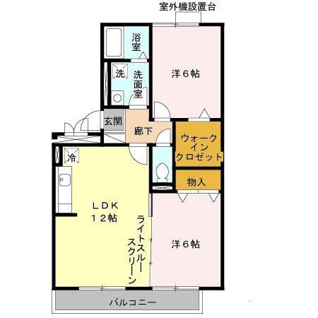フラワーメゾン(2LDK/3階)の間取り写真