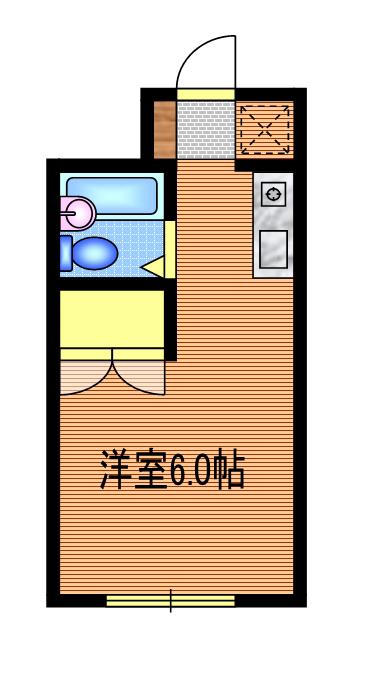 ハイムウィステリア西久保(ワンルーム/1階)の間取り写真