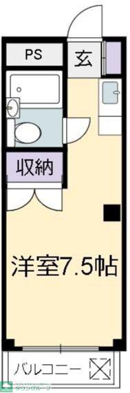 第5小野ビル(ワンルーム/2階)の間取り写真