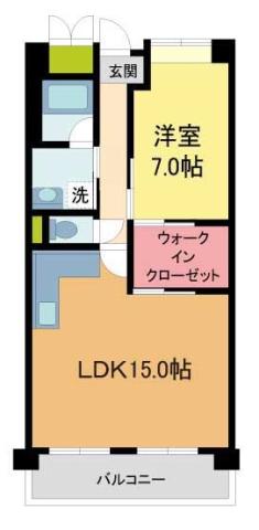 ユーレジデンス武庫川(2LDK/3階)の間取り写真
