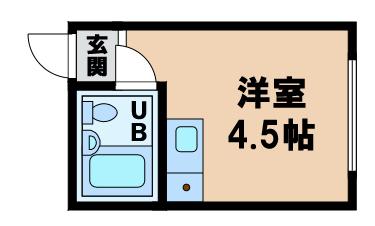 エクラ阿倍野(ワンルーム/5階)の間取り写真