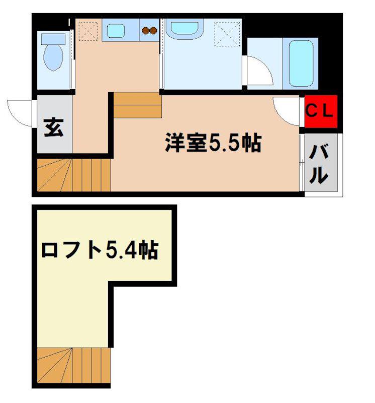 アルヴィータ基山II(1K/1階)の間取り写真