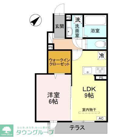 RESIDENCE歌川町 A棟(1LDK/1階)の間取り写真