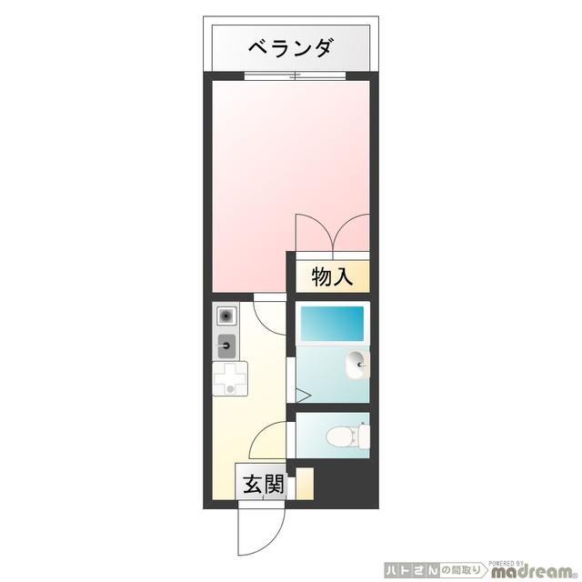 パークヒルズ(1K/3階)の間取り写真