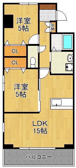 STUDIE小文字通(2LDK/7階)の間取り写真