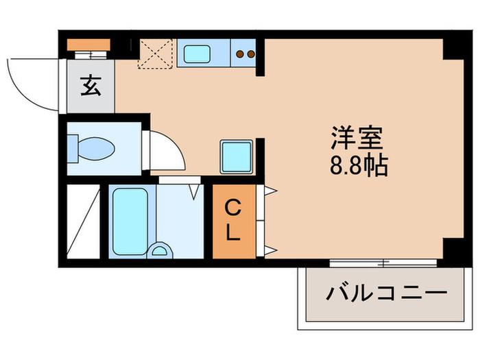 SR大山(ワンルーム/4階)の間取り写真