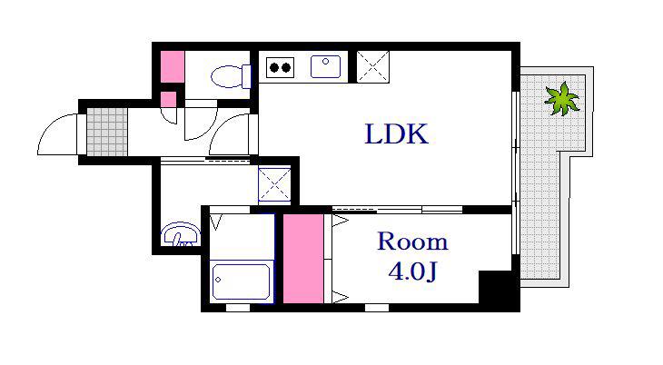 KATAYAMABLDG25(1LDK/8階)の間取り写真