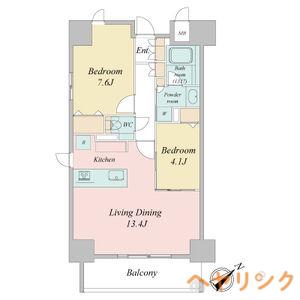シーズンフラッツ本郷(2LDK/3階)の間取り写真