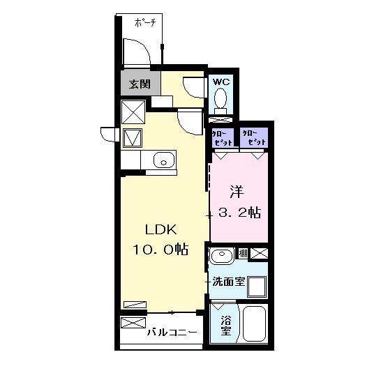スィンスィアリー II(1LDK/1階)の間取り写真