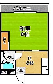 ハイム藤久II(ワンルーム/1階)の間取り写真