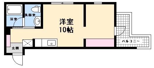 カーサコリーナ(ワンルーム/3階)の間取り写真