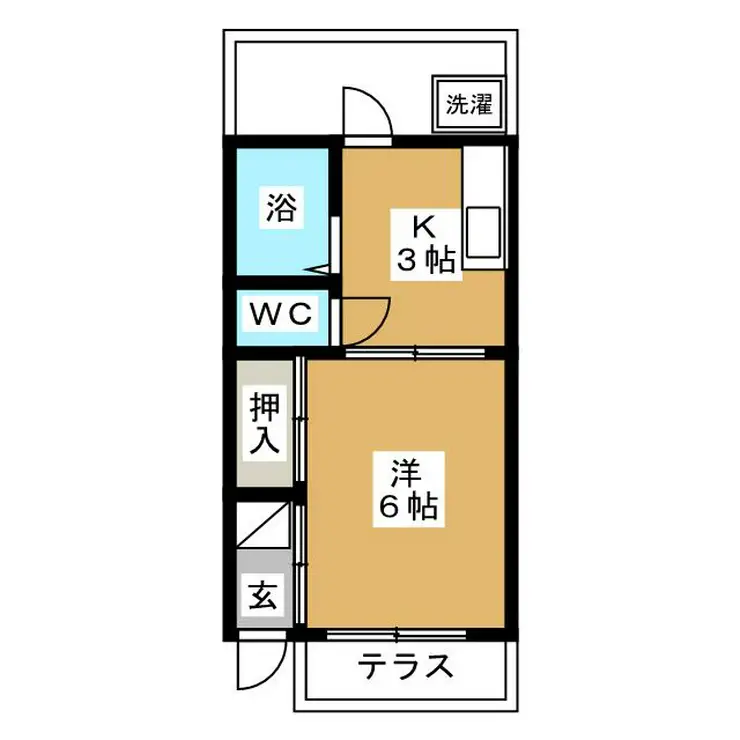 コーポ山路 1階階 間取り