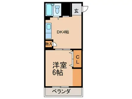ひまわりハイツ(1DK/1階)の間取り写真