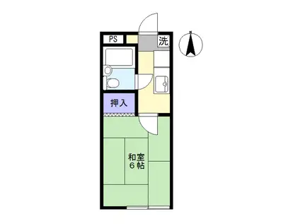 ファミールマサキ(1K/2階)の間取り写真