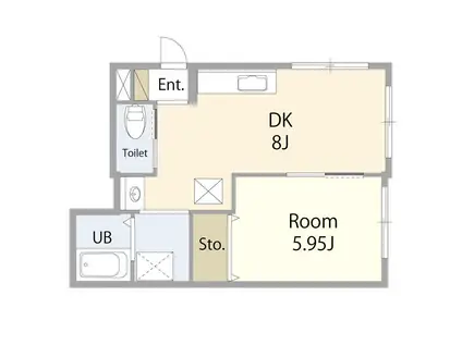 豊玉中ハウス(1DK/1階)の間取り写真