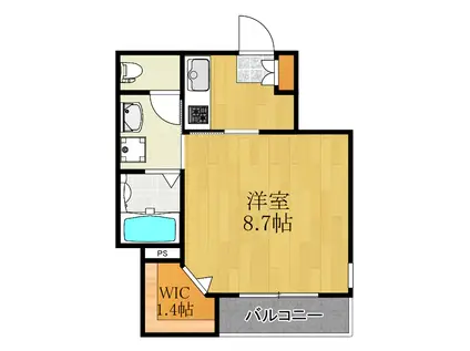 GRAND LAURIER(1K/3階)の間取り写真