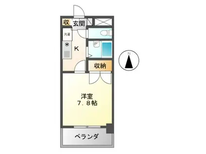 シャンポール大須(1K/7階)の間取り写真