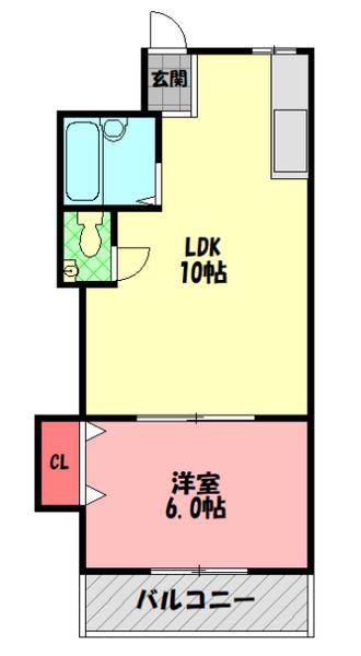地下鉄谷町線 大日駅 徒歩24分 3階建 築45年(1LDK/2階)の間取り写真