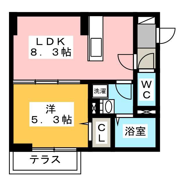 グラナーデ南田中(1LDK/3階)の間取り写真