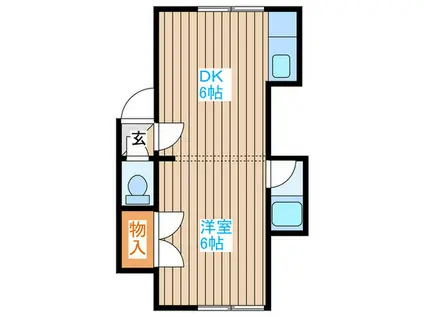 ステージセブン(1DK/3階)の間取り写真