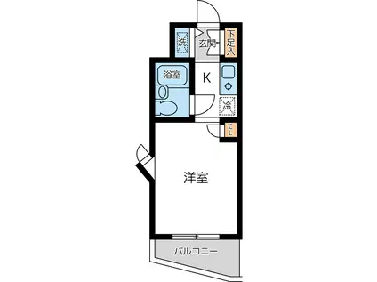 ウインベルソロ蒲田第2(ワンルーム/4階)の間取り写真