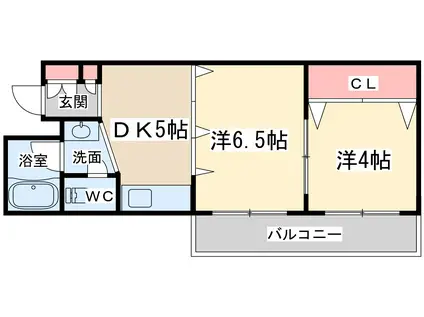 増田マンション(2DK/3階)の間取り写真