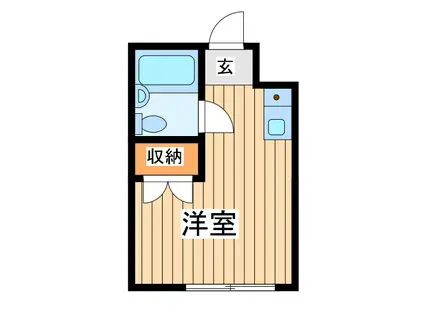 青山ハイツⅠ(ワンルーム/2階)の間取り写真