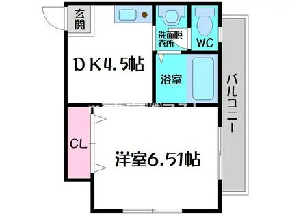 ETC大宮II(1DK/3階)の間取り写真