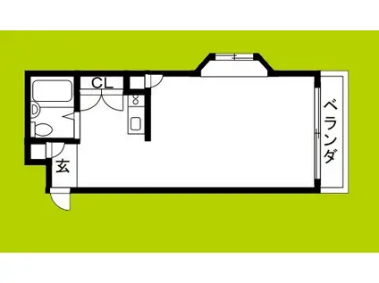 メゾンロワール平野(ワンルーム/3階)の間取り写真