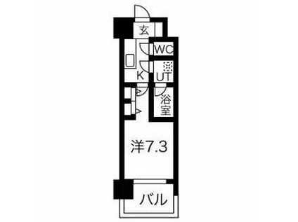 スプランディッド神戸北野(1K/10階)の間取り写真