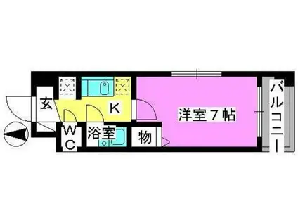 グレースメゾン六本松(1K/3階)の間取り写真