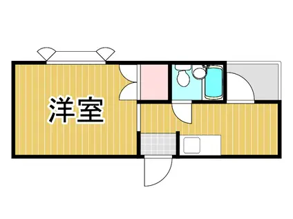 アメニティハイツ上ヶ原壱番館(1K/2階)の間取り写真