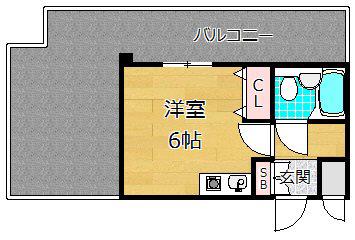 Mプラザ津田駅前(ワンルーム/6階)の間取り写真