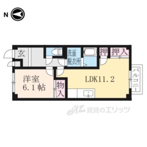 GRANDPURE(1LDK/1階)の間取り写真