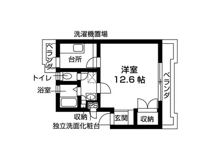 メゾンドプルニエ(1K/5階)の間取り写真