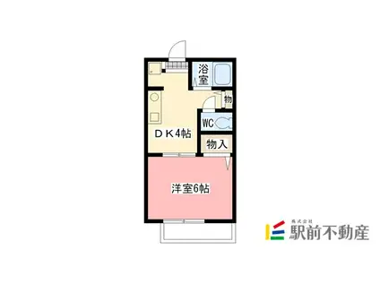 VIVRE21 A棟(1DK/2階)の間取り写真