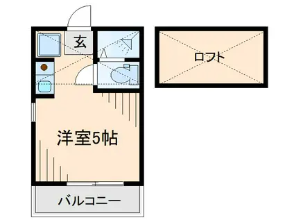 クレールメゾンII(ワンルーム/2階)の間取り写真