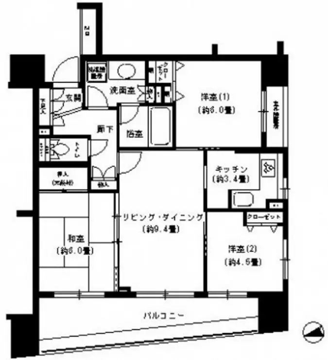 パークキューブ浅草田原町 11階階 間取り