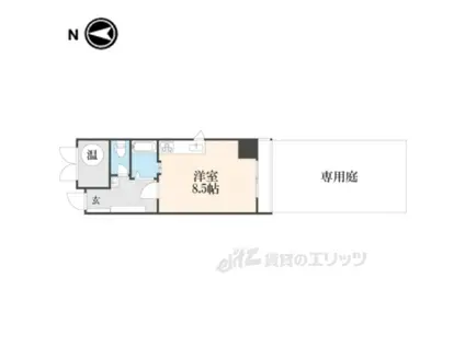 ロイヤルリゾート琵琶湖(ワンルーム/1階)の間取り写真