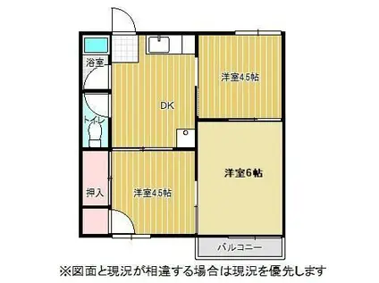 サンシャイン江畑I(3DK/2階)の間取り写真