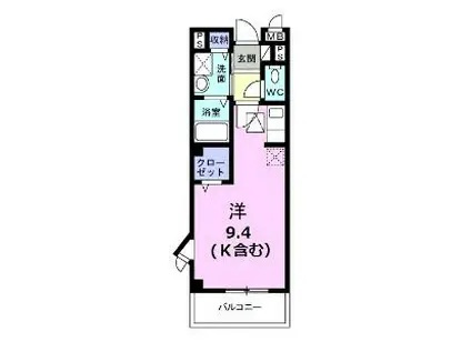 アームズTAKAMI(1K/1階)の間取り写真