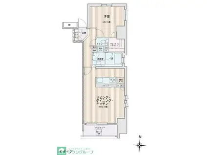 エスティメゾン錦糸町II(1LDK/15階)の間取り写真