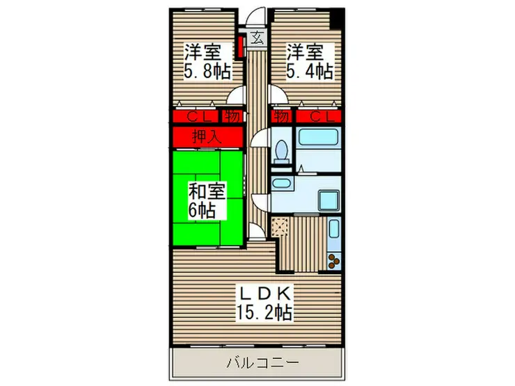 戸田パークフォルム 4階階 間取り