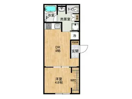 ALTISSIMA(1DK/1階)の間取り写真