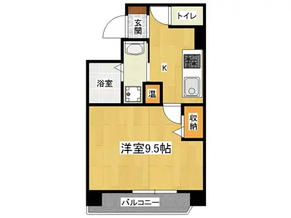 ファービースコート東野(1K/3階)の間取り写真