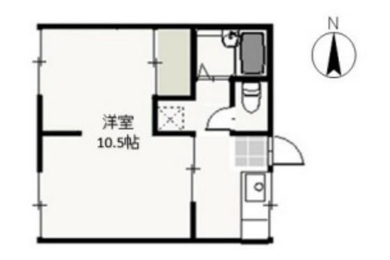 赤田ハイツ(2K/2階)の間取り写真