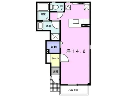 メゾン・ド・アンジュ(ワンルーム/1階)の間取り写真