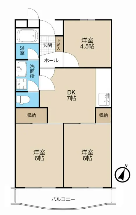メゾン白樺 4階階 間取り