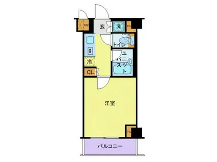 ルーブル多摩川七番館(1K/4階)の間取り写真